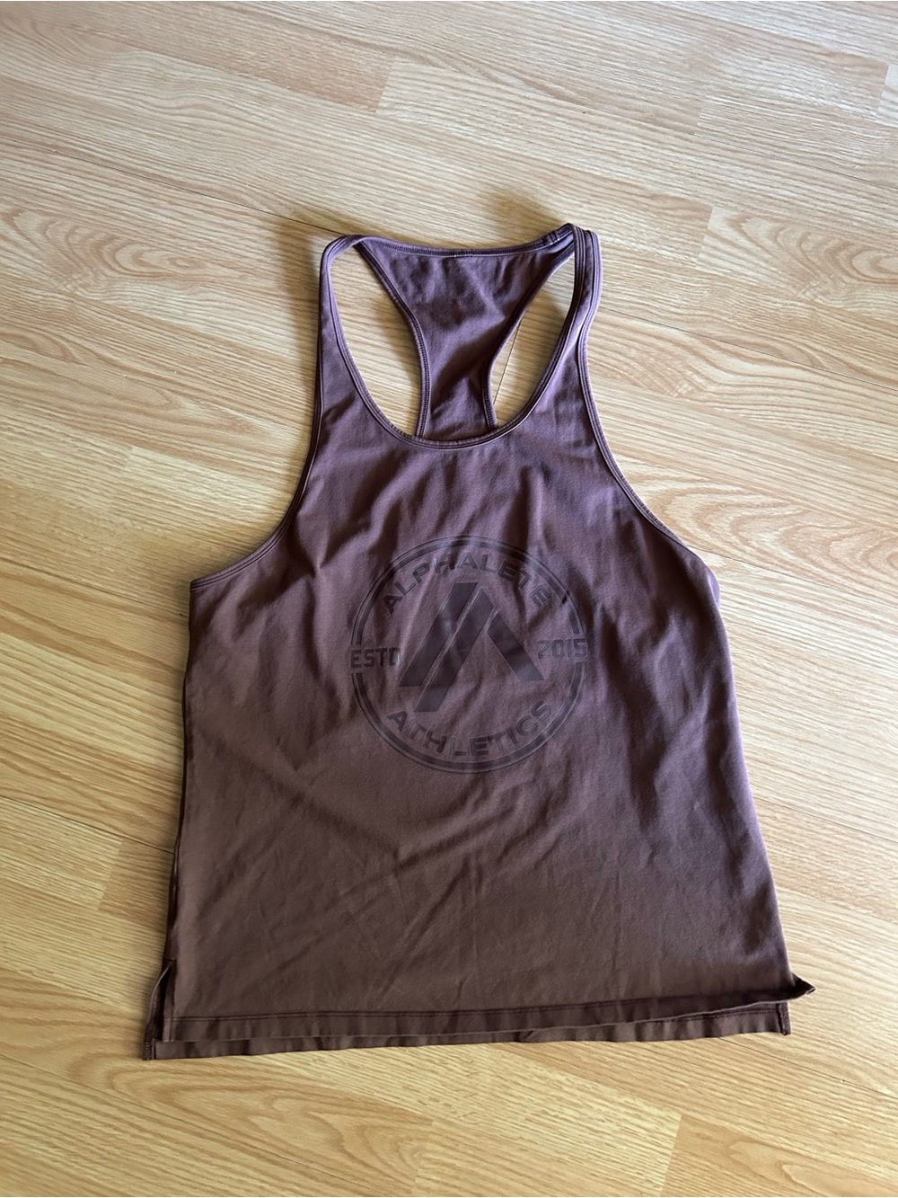 Alphalete Brown Logo Racerback Athletic Tank